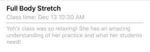 英語でヨガをカナダで指導して生徒さんからもらった嬉しいフィードバック